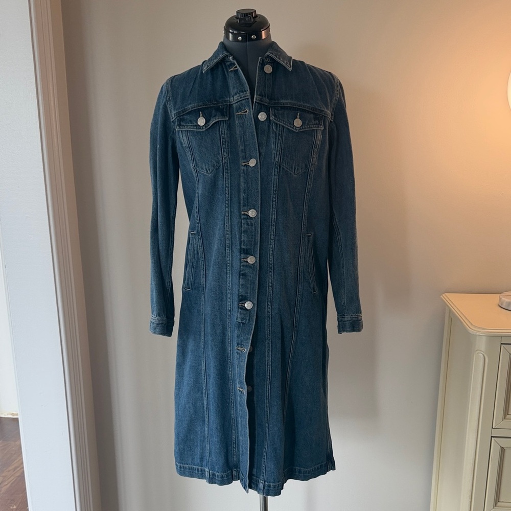 Long Denim Button-Up dress